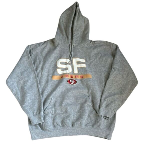 NFL Team Apparel "San Francisco 49ers" Hooded Sweatshirt, Unisex, NWOT, Large - Picture 2 of 9